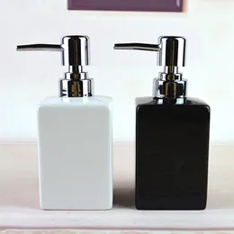 Storage Bottles Dispenser Bottle Eco-Friendly Refillable Ceramic Bathroom Pump For Home Soap Shower Gel