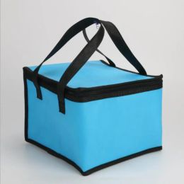 Insulated Thermal Cooler Bag Cool Lunch Foods Sandwich Drink Storage Big Square Chilled Zip 4 Persons Tin Foil Food Bags Picnic