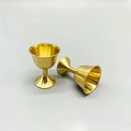 Wine Glasses Glass Cup Adornment Brass Table Decorative Royal Retro Temple Offerings