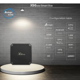 X96 Mini Smart IP TV Box Android 9.0 Amlogic S905W 2+16GB Media Player Support 2.4Ghz Wifi X96mini 4K IPTV Box Ship From France