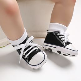 Meckior Baby Classic Star Canvas Sneakers Newborn Baby Boys Girls Shoes First Walkers Infant Toddler Anti-slip Crib Baby Shoes