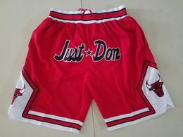 Mens''Chicago''Bulls''shorts Basketball Retro Mesh Embroidered Casual Athletic Gym Team Shorts red 002