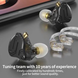 KZ ZS10 PRO X Metal Headset In-ear Earphone Sport Noise Cancelling Headset Earbuds Hybrid Drivers Wired Phone Earphone ZEX PRO
