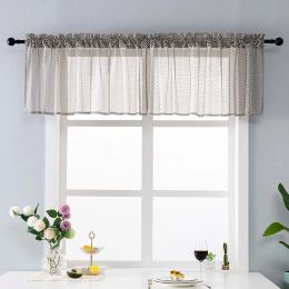 Lace Sheer Window Screening Short Curtain Bedroom Kitchen Rod Small Curtain Solid Color Drapes for Living Room Window Curtains