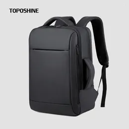 Backpack Toposhine Quality D Business Men's Travel Large Capacity Multi Compartments Men 15.6 Inch Laptop Bags