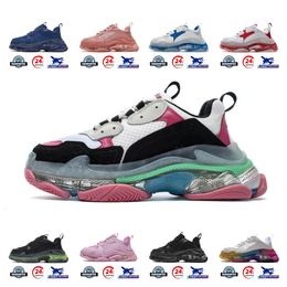 Designer Shoes triple s Men Women Platform Sneakers Clear Sole Black White Grey Red Pink blue Royal Neon Green mens trainers Shoes Tennis Casual sxv