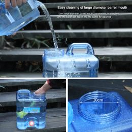 10/12/22L Large Capacity Water Bucket Portable Driving Wateater Bucket Car Driving Water Tank Container With Faucet For Outdoor