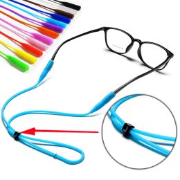 3Pcs Adjustable Elastic Silicone Eyeglasses Straps Sunglasses Chain Sports Anti-Slip String Glasses Ropes Band Cord Holder Lace