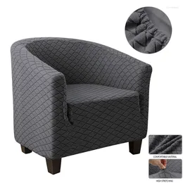 Chair Covers Plaid Jacquard Club Sofa Cover Stretch Spandex Tub Slipcover Solid Color Elastic Armchair For Living Room Home