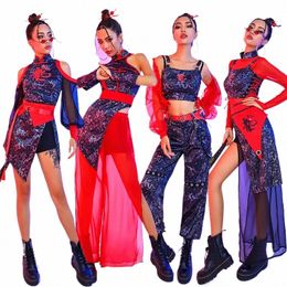 women Gogo Dancer Costume Hip Hop Jazz Pole Dance Clothing Chinese Style Drag Queen Dj Stage Wear Rave Festival Outfit BL8386 r6mo#