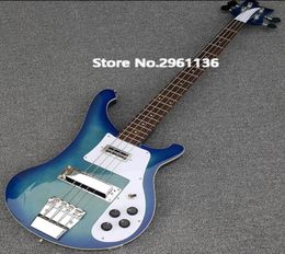 4 Strings Blue Burst 4003 Electric Bass Guitar Chrome Hardware Triangle MOP Fingerboard Inlay Top Selling9112671