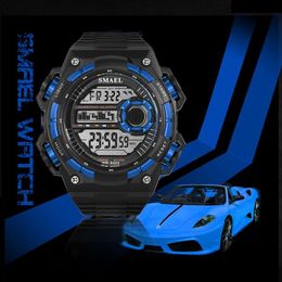Digital Wristwatches Luxury WATCH SShock Resist Military Men Watch Automatic Mechanical 1438B Sport Watches Waterproof LED238E