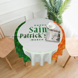 Table Cloth St Patricks Day Ireland Flag Tablecloth Bedroom Dormitory Dressing Mat Round Desk Decor