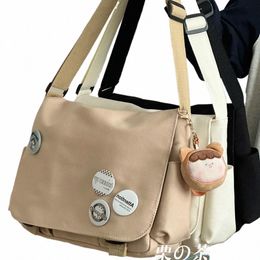 collage Student School Bags Women&Men Unisex Crossbody Bags Multipockets Menger Bag Simple Nyl Shoulder Bag Bolso de Mujer t5NJ#