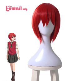Wigs Lemail wig Synthetic Hair Mahoutsukai no Yome Chise Hatori Cosplay Wigs Short Red Cosplay Wig Heat Resistant Wig Perucas