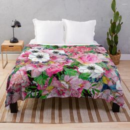 Blankets Boho Flowers Pattern Throw Blanket Decorative Bed