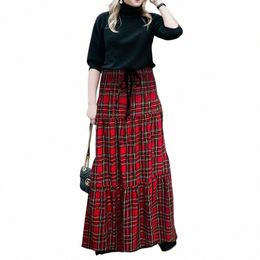 retro atmosphere, college style sub-skirt, spring and summer, slim, lg A-line skirt, red plus size M8ic#