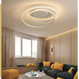 Luxury Nordic LED Ceiling Lamp Chandelier Lights Black White Modern Lotus Living Room Dining Kitchen Bedroom Art Deco Fixture