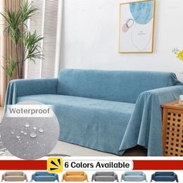 Chair Covers Waterproof Solid Color Sofa Cover Fabric Non Slip Dust-proof Anti-scratch All-season Protector For Living Room