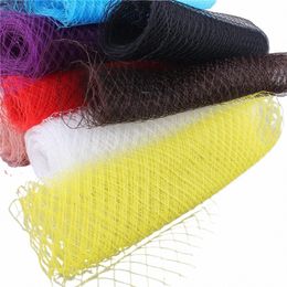 25cm Width Russian Veiling Hat Birdcage Veils Netting Mesh Fabric For Wedding Millinery Trim Netting DIY Hair Accories a40P#