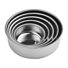 Bowls Boxes With 5 Lids Set Home Fresh-keeping 5pcs/Set Sizes For Packing Lunches Mixing Stainless Steel 10cm