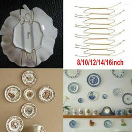 Decorative Figurines Wall Display Plates Hanger W Type Decoration Crafts Dish Spring Holder Invisible Hook Home Decor 8/10/12/14/16 Inch