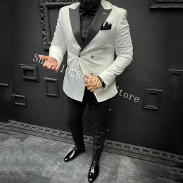 NOWY MĘŻCZYZNA MĘŻCZYZNA SUPE NA WEDNIKA PAKTA LAPILA Dwumiarowe 2 sztuki Formal Groom Wear Wedding Tuxedo