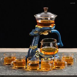 Teaware Sets Creative Elk Shape Automatic Tea Set Teapot And Cup Heat-Resistant Glass With Base Drop