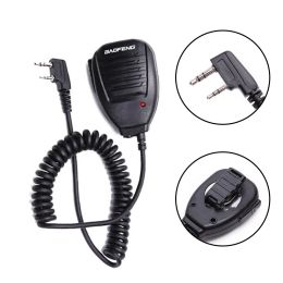 2 Pins Handheld Speaker Mic Microphone For Baofeng UV-5R BF-888S Radio Walkie-Talkie Back With Strong Clips Tactical Headsets