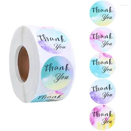 Gift Wrap 100-500PCS Thank You Stickers For Business Small Pack Rolling Roll Merci Packaging Home Made Labels