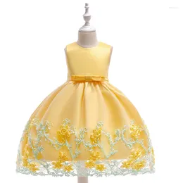 Girl Dresses 0-10 Years Baby Girls Clothing Infant Born Solid Dress Formal Flower Princess Party White Gown