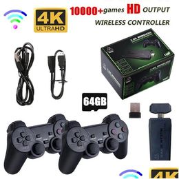 Taşınabilir Oyun Oyuncuları M8II M8 Video Konsolu 2.4G Çift Kablosuz Denetleyici Stick 4K 20000 Oyunlar 64GB Retro PS1/GBA Boy Noel Otzku