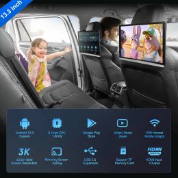 Car TV Headrest Monitor Touch Screen 13.3 Inch Android 10.0 4K 1080P WIFI Bluetooth USB HDMI Airplay Tablet Movie Video Player