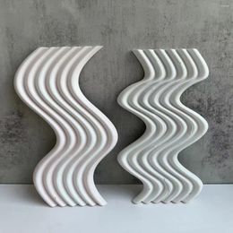 Decorative Figurines Wave Tray Silicone Mould Wall Tile Plaster Cement Drip Moulds Rainbow Backdrop Shaped Mould Plate Dishes