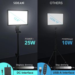 Sokani P25 LED Fill Light Professional Studio Panel Video Light For E-sports live Record Videos Video Calls Zoom Meetings Lamp