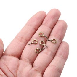 100-200pcs/lot Small Tiny Eye Pins Eyepins Hooks Eyelets Screw Threaded Clasps Hooks Supplies For Jewellery Findings Wholesale