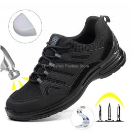 Boots Ligthweight Men Safety Shoes Plastic Toe Insulated Work Safety Boots Antistab Sneakers Men's Indestructible Work Shoes Kevlar