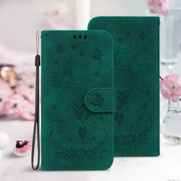 Butterfly Rose Tiger Embossing Flip Leather Case For Huawei P Smart Z Plus 2019 2020 2021 Card Wallet Phone Book Housing Stand