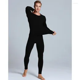 Men's Thermal Underwear Fleece Long Johns Sports Sets 2024 Autumn Winter Thickening O-Neck Men Warm Suit