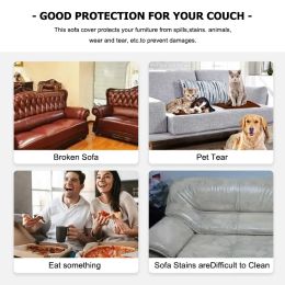 1/2/3/4 Seater Polar Fleece Fabric Sofa Cover Thick Slipcover Couch Sofacovers Stretch Elastic Cheap Sofa Covers Towel Wrap