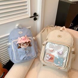 School Bags Japan And South Korea Transparent In Campus Style Multi Functional Backpacks Pain Bag Baby Ita Large Capacity Schoolbag