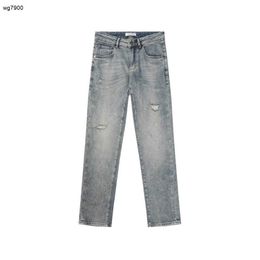 designer jeans men brand mens clothing spring pants fashion broken hole decoration man classic style trousers Asian size M-3XL Mar 30