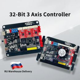 GRBL 3 Axis 32-Bit Control Board USB Port CNC Engraving Machine Controller With Fan CNC Offline Control Board for CNC 3018