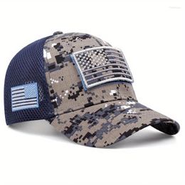 Ball Caps Men Flag Camouflage Baseball Cap Male Outdoor Breathable Tactics Mountaineering Peaked Hat Adjustable