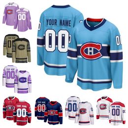 Hockey Jerseys Montreal''Canadiens''Men Women Youth Cole Caufield Nick Suzuki Brendan Gallagher David Savard Josh Anderson Tanner Pearson Joel Armia Mike Matheson