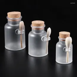 Storage Bottles Scrub Bath Salt Bottle Set ABS Sealed Jar Frosted Container For Bathroom Shower Body Powder