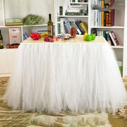 Table Skirt Romantic Many Tulle Tutu Tableware For Wedding Decoration Baby Shower Party Birthday Skirts Home Textile