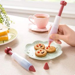 Baking Tools Silicone Writing Pen Dessert Milking Grease Chocolate Cookie Icing Piping Pastry Nozzles DIY Cake Decoration