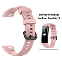 Silicone Adjustable Watch Band Wrist Strap for Huawei Honor Band 5 4 Smartwatch