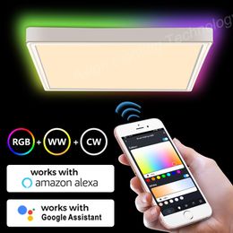 40W Modern LED Smart Ceiling Light Dimmable RGB Home Lighing WiFi Tuya App Voice Control Ultrathin Surface Mounting Ceiling Lamp